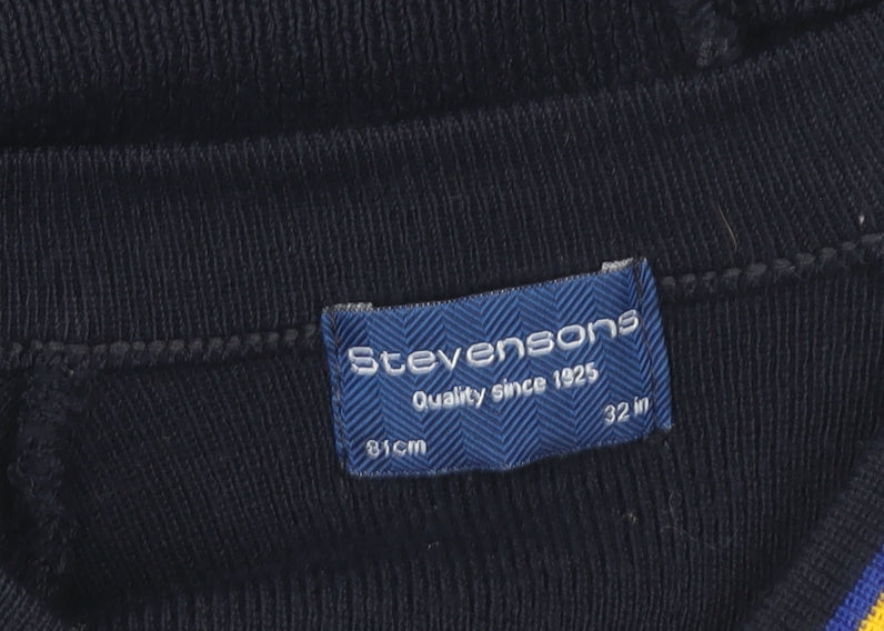 Stevensons Boys Black V-Neck School Knitted Acrylic Pullover 32in