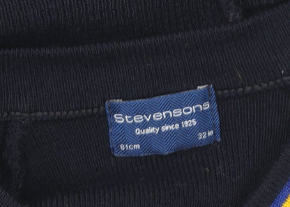 Stevensons Boys Black V-Neck School Knitted Acrylic Pullover 32in