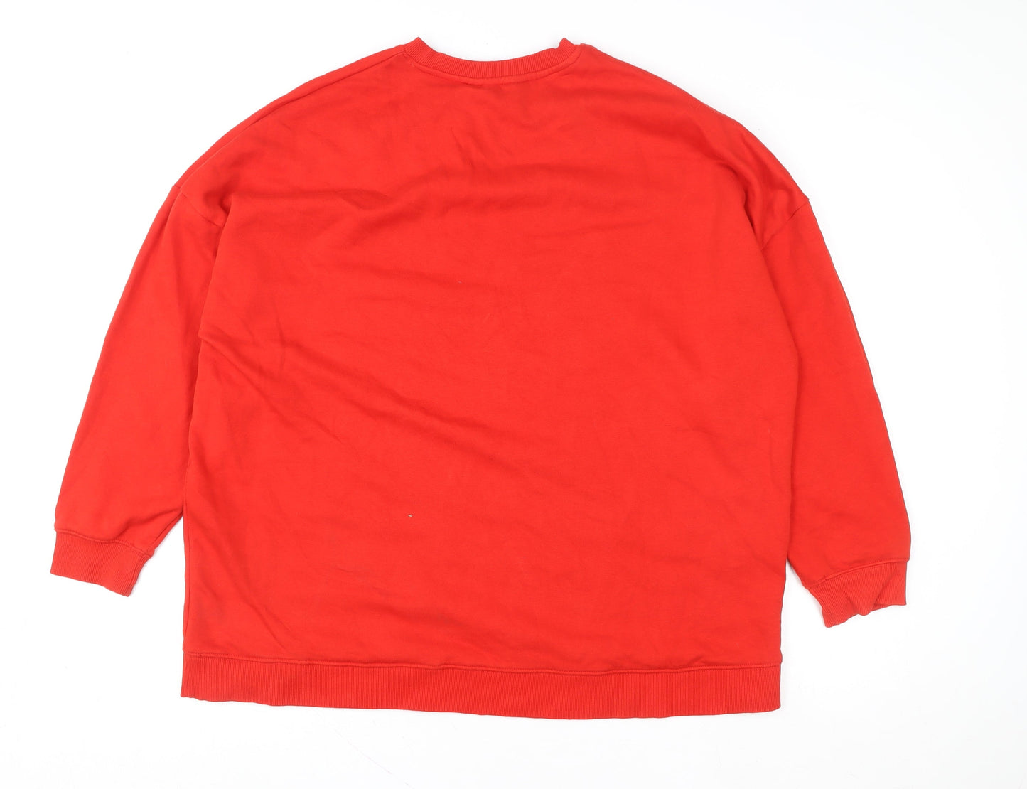 Womens UK Size XL F&F Red Pullover Sweatshirt