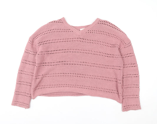 Womens UK Size 12 Thought Pink Pullover Sweatshirt
