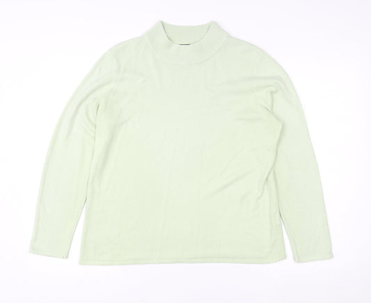 Bonmarché Women's Green Acrylic Long Sleeve Pullover Jumper M