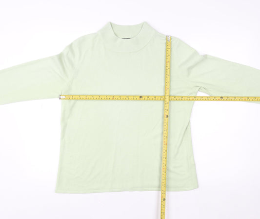 Bonmarché Women's Green Acrylic Long Sleeve Pullover Jumper M