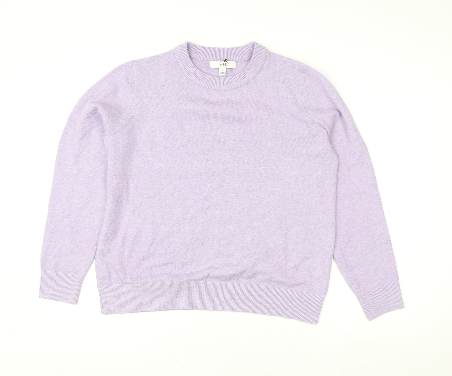 Womens UK Size M Marks and Spencer Purple Pullover Jumper