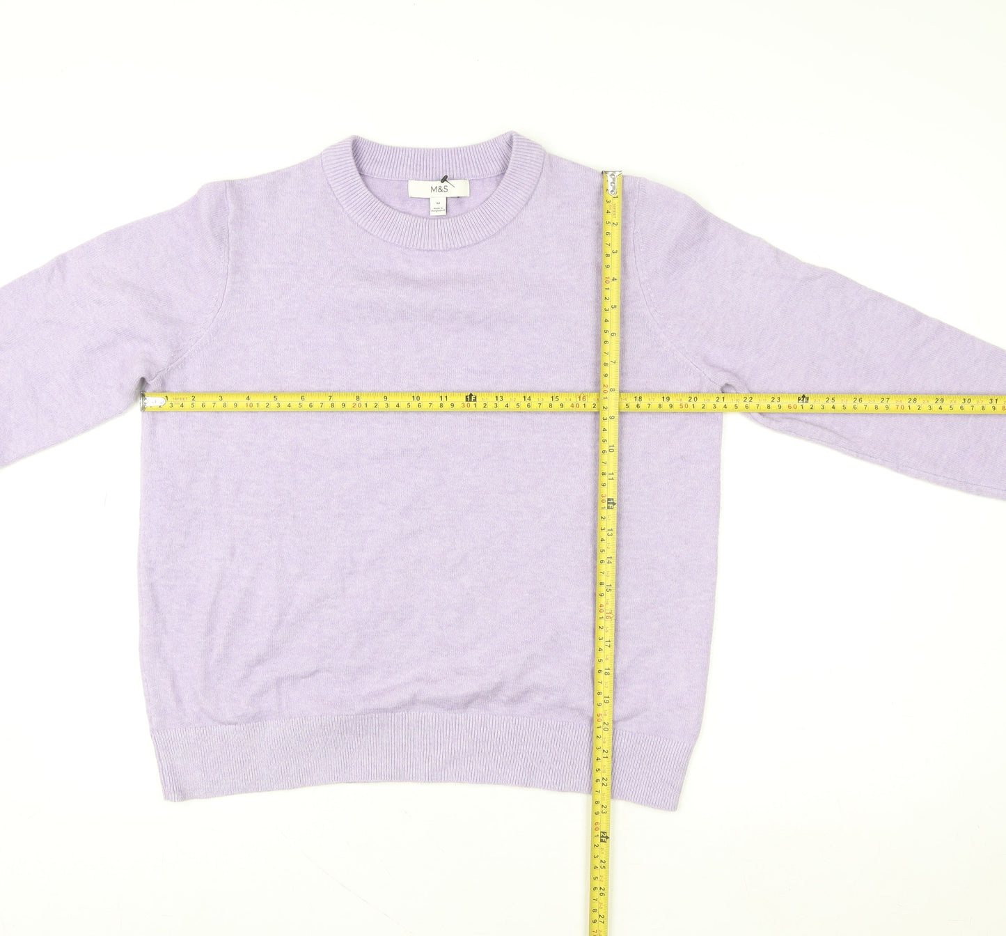 Womens UK Size M Marks and Spencer Purple Pullover Jumper