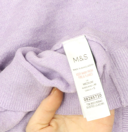 Womens UK Size M Marks and Spencer Purple Pullover Jumper