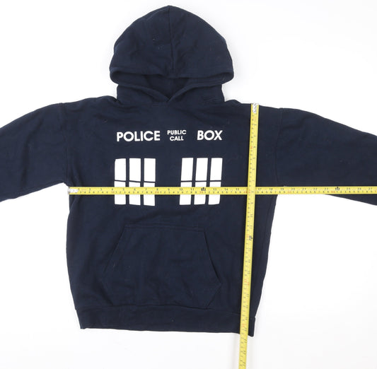 Boys UK Size 12-13 Years Stars & Stripes Blue Pullover Hoodie