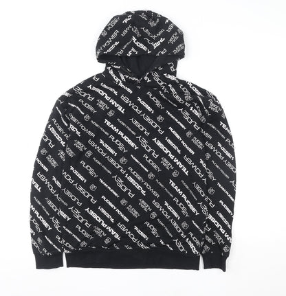 George Boys Black TEAM PUDSEY Pullover Hoodie 11-12 Years Graphic Print