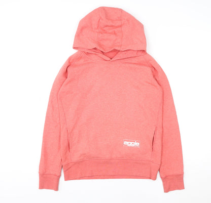 Womens UK Size M Eagle Pink Pullover Hoodie