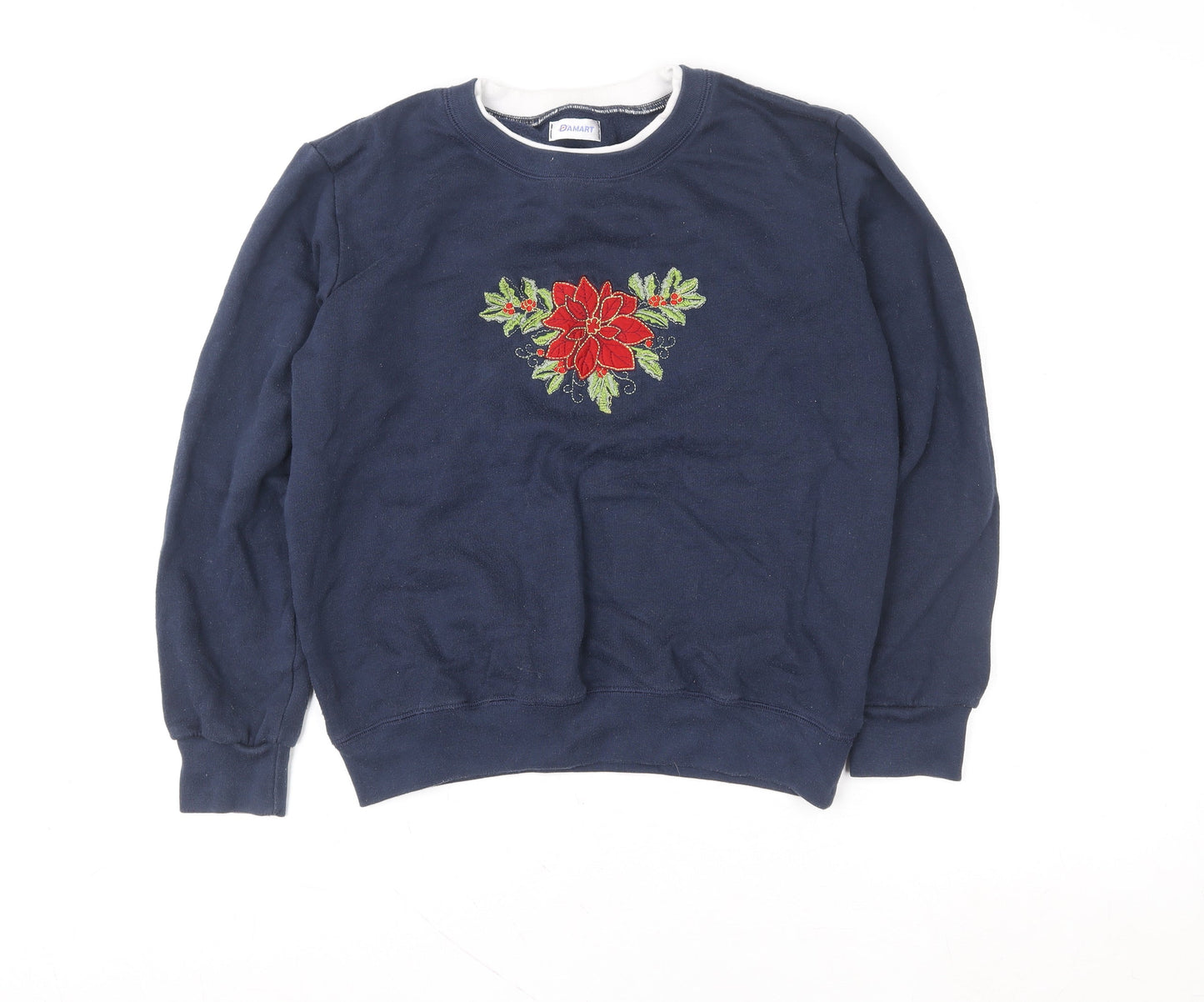 Womens UK Size L Damart Blue Pullover Sweatshirt