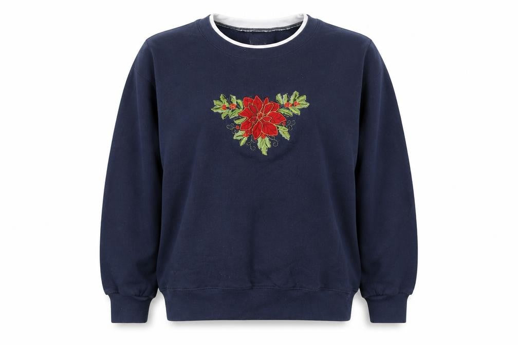Womens UK Size L Damart Blue Pullover Sweatshirt
