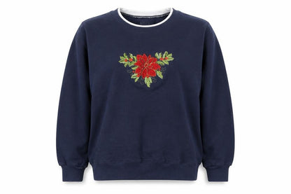 Womens UK Size L Damart Blue Pullover Sweatshirt