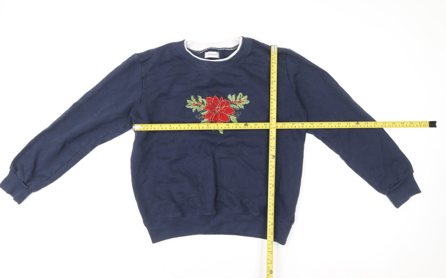 Womens UK Size L Damart Blue Pullover Sweatshirt