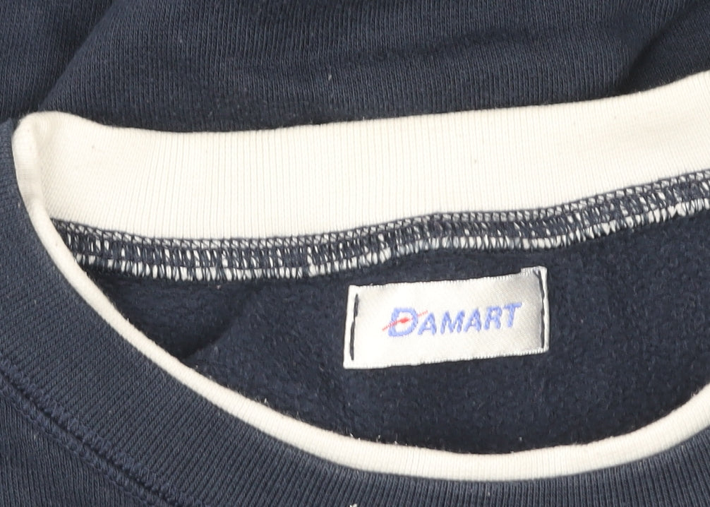 Womens UK Size L Damart Blue Pullover Sweatshirt