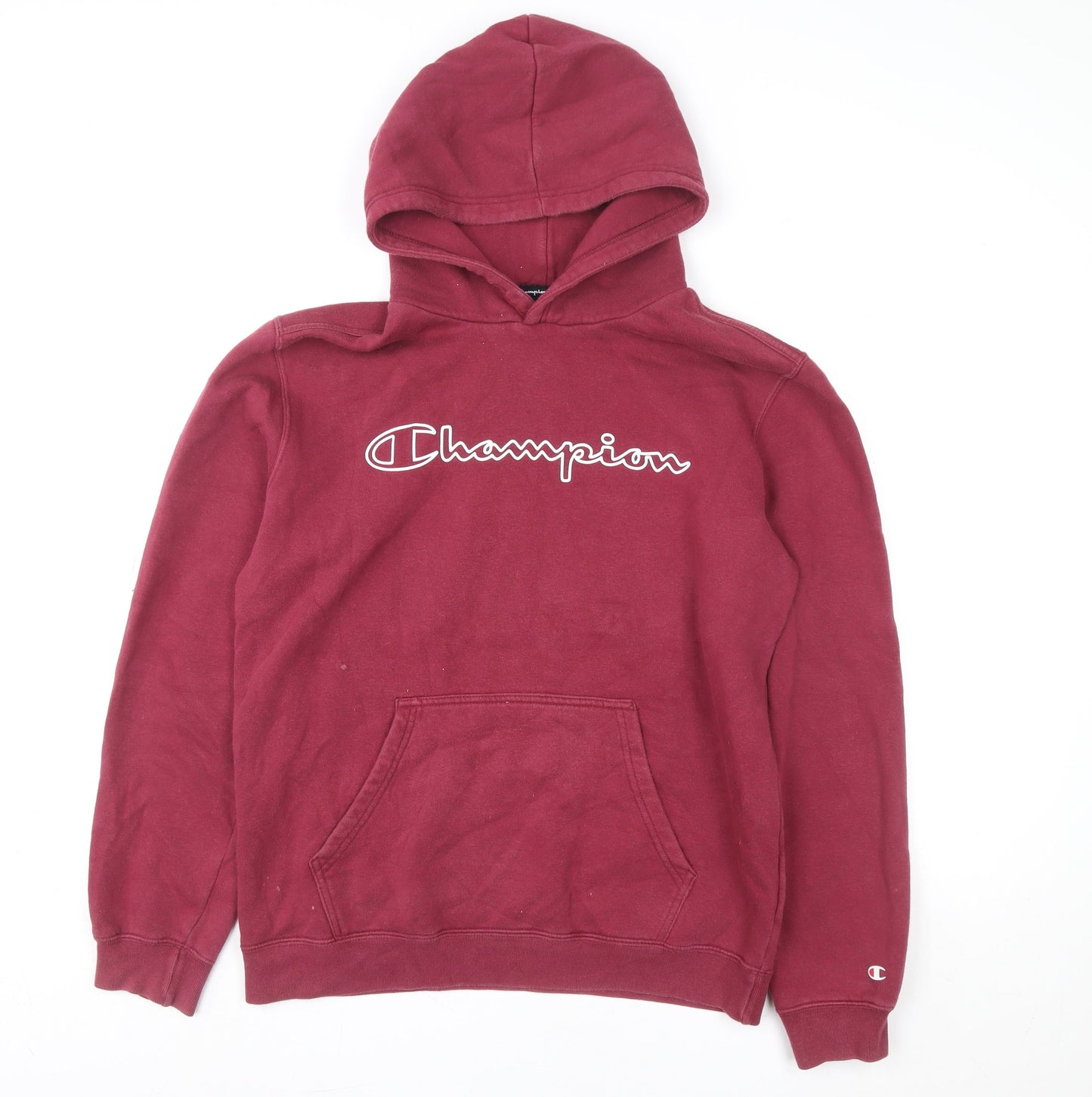 Mens UK Size L Champion Red Pullover Hoodie