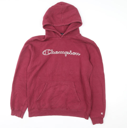 Mens UK Size L Champion Red Pullover Hoodie