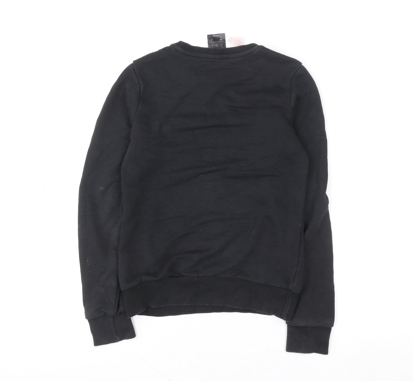 Adidas Boys Black Logo Pullover Sweatshirt 11-12 Years Regular Fit