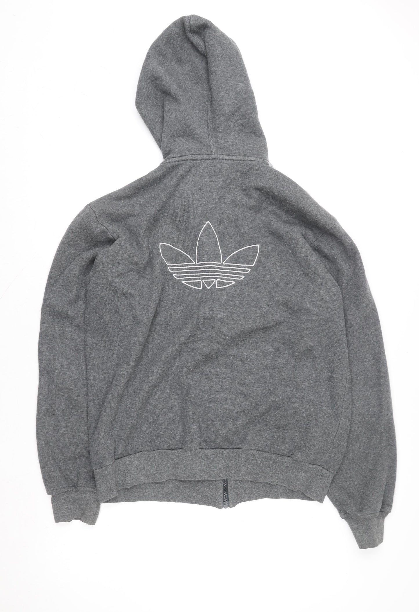 Mens UK Size M adidas Grey Full Zip Hoodie