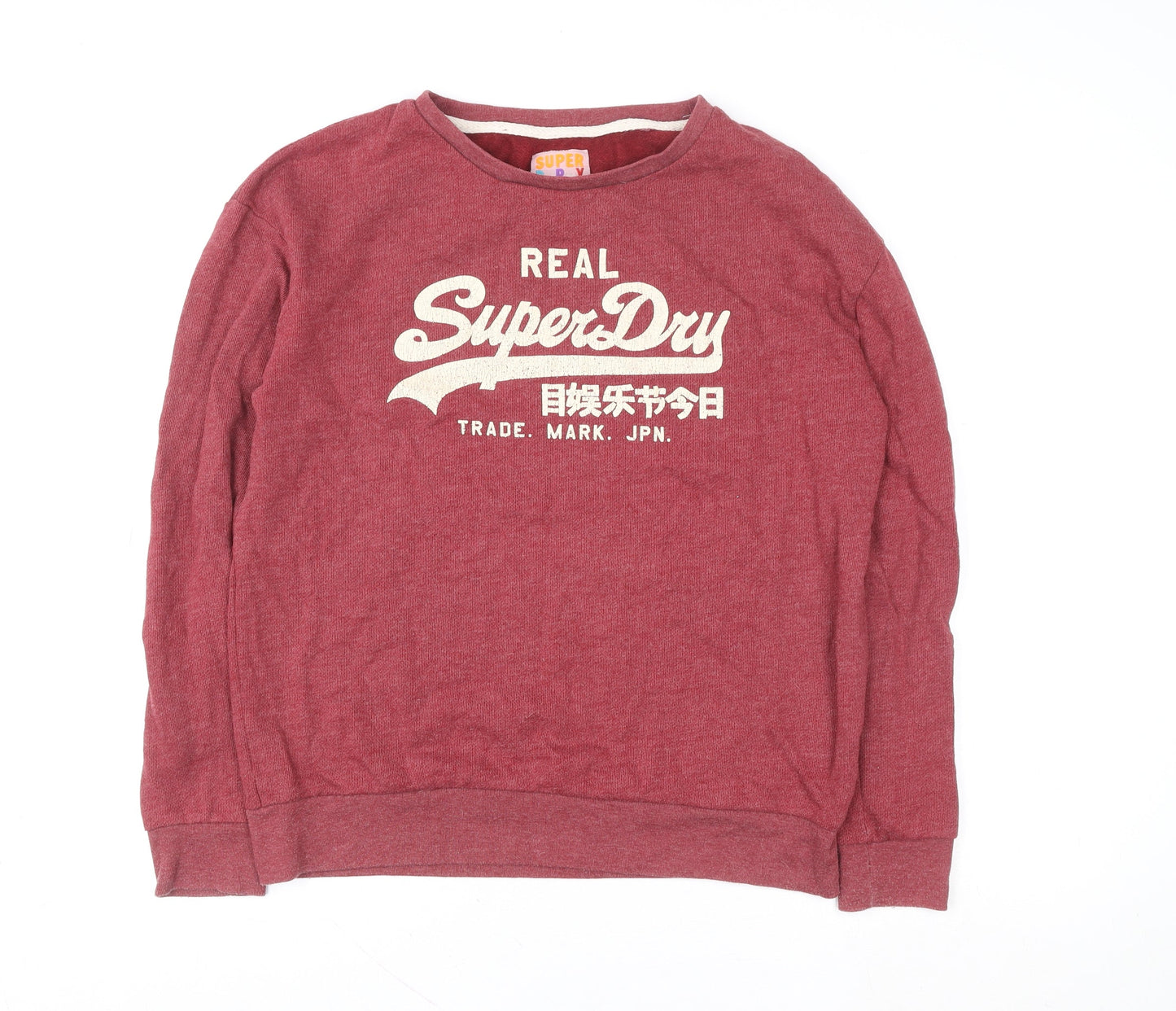 Womens UK Size S Superdry Red Pullover Sweatshirt
