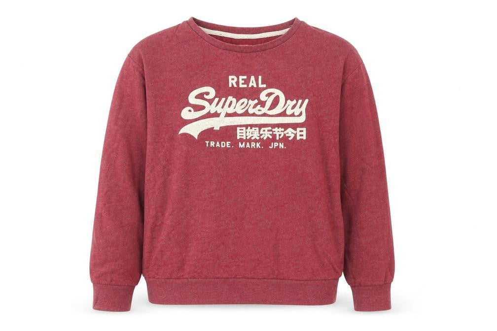 Womens UK Size S Superdry Red Pullover Sweatshirt