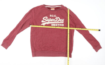 Womens UK Size S Superdry Red Pullover Sweatshirt