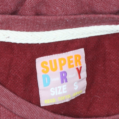 Womens UK Size S Superdry Red Pullover Sweatshirt