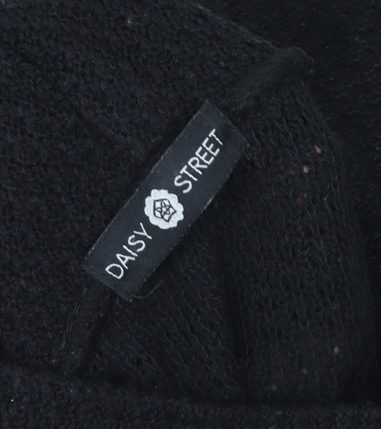 Womens UK Size S Daisy Street Black Pullover Sweatshirt