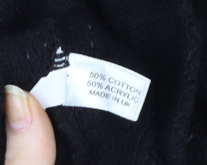 Womens UK Size S Daisy Street Black Pullover Sweatshirt
