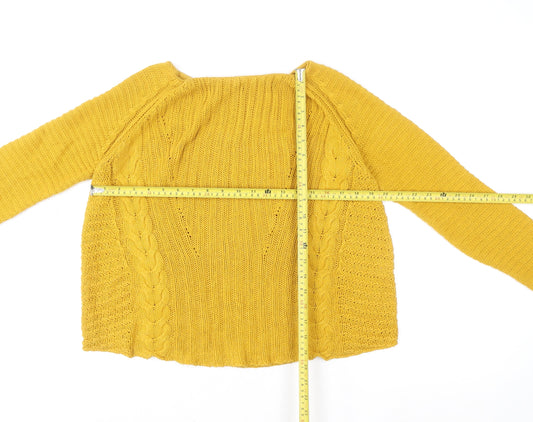 Womens UK Size S Zara Yellow Pullover Sweatshirt