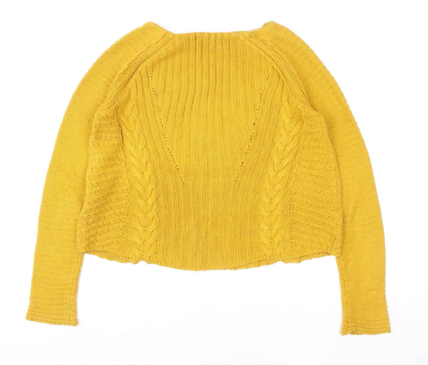 Womens UK Size S Zara Yellow Pullover Sweatshirt