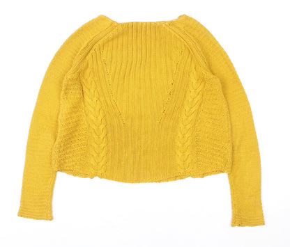 Womens UK Size S Zara Yellow Pullover Sweatshirt