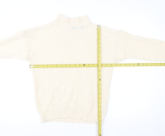 Brave Soul Women Ivory Knit Pullover Sweater Small