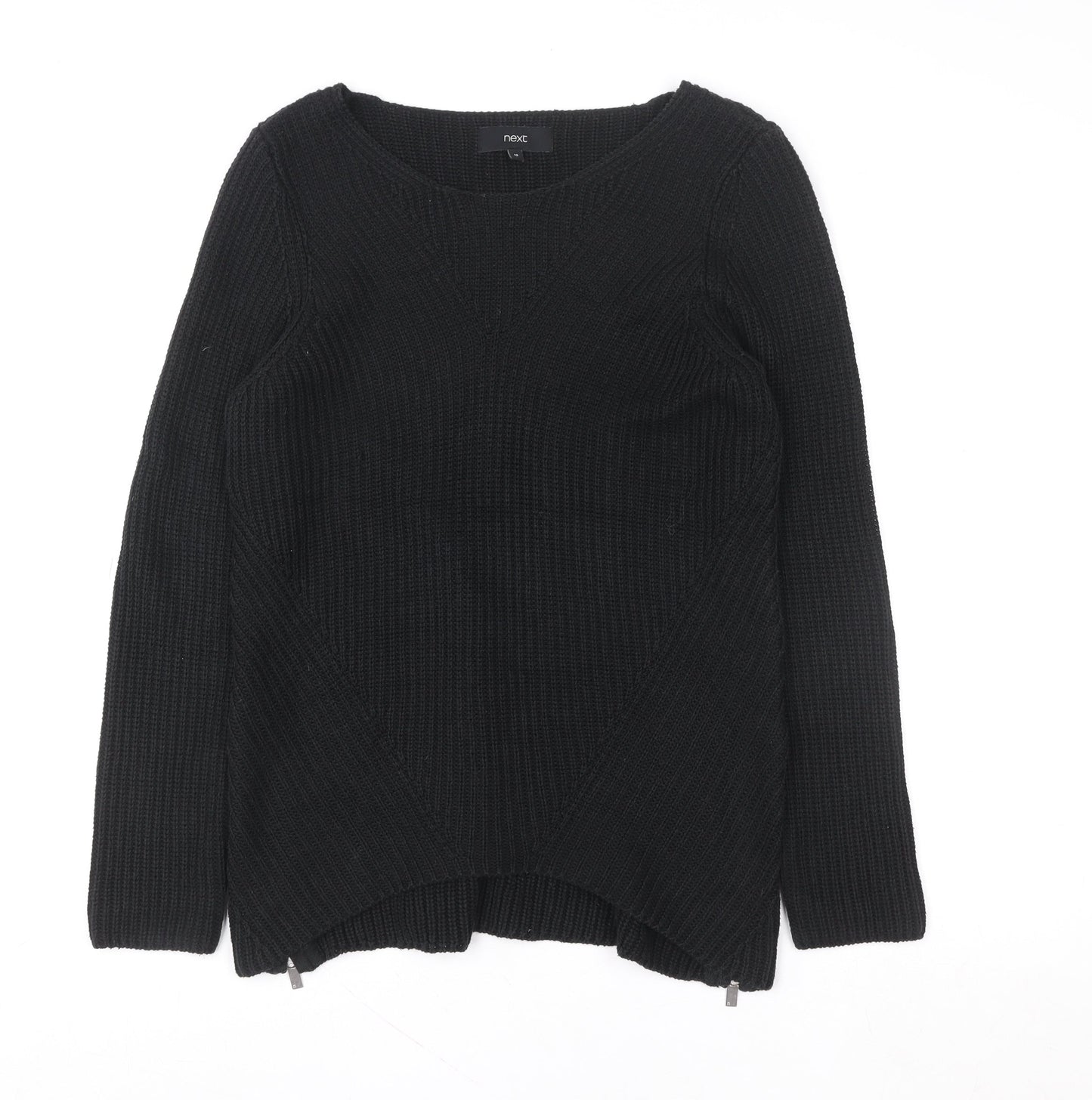 Womens UK Size 10 NEXT Black Pullover Sweatshirt