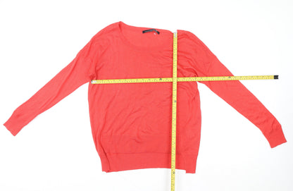 Womens UK Size M French Connection Red Pullover Sweatshirt