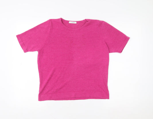 Womens UK Size 14 Marks and Spencer Pink Basic T-Shirt