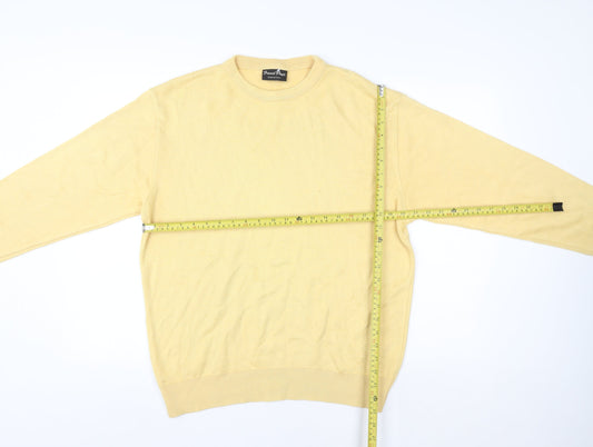 Womens UK Size M Franco Ponti Yellow Pullover Sweatshirt