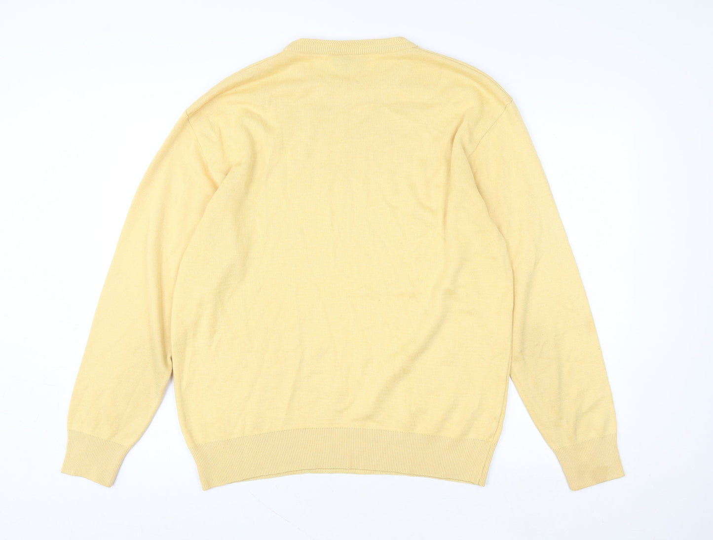 Womens UK Size M Franco Ponti Yellow Pullover Sweatshirt