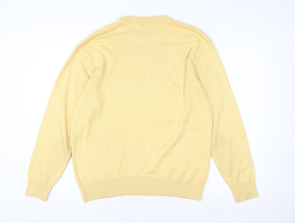Womens UK Size M Franco Ponti Yellow Pullover Sweatshirt