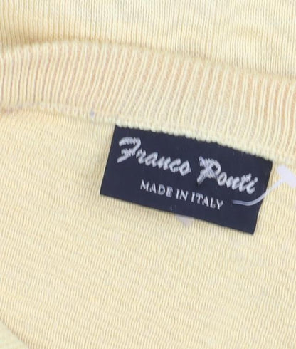 Womens UK Size M Franco Ponti Yellow Pullover Sweatshirt