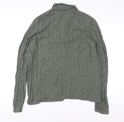 Mens UK Size XL Marks and Spencer Grey 1/2 Zip Sweatshirt