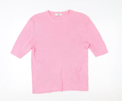 Womens UK Size XL Marks and Spencer Pink Basic T-Shirt