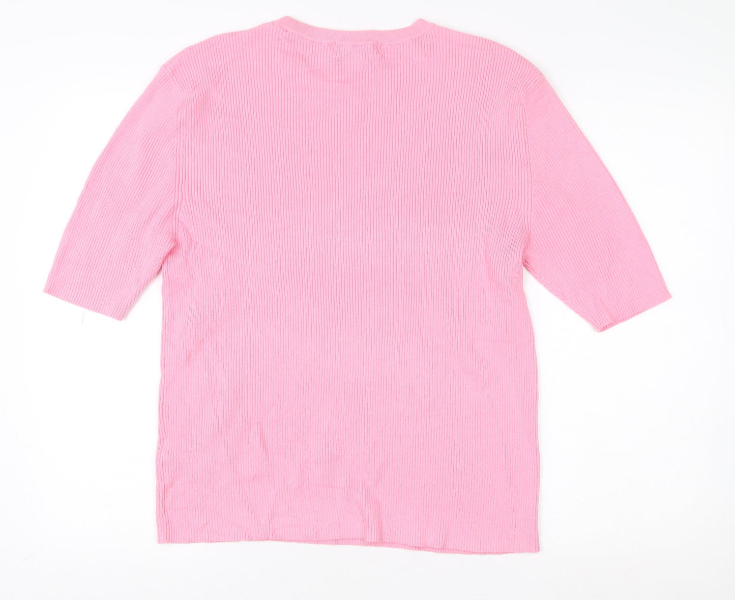 Womens UK Size XL Marks and Spencer Pink Basic T-Shirt