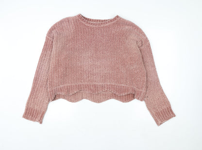 Womens UK Size 8 Zara Pink Pullover Jumper