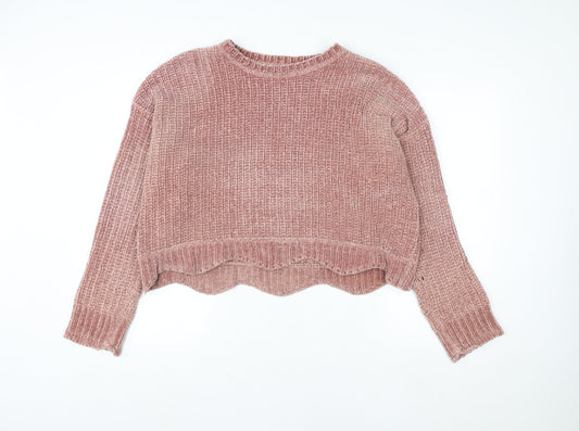 Womens UK Size 8 Zara Pink Pullover Jumper
