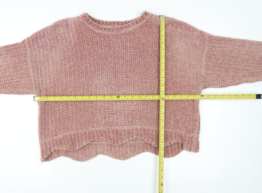 Womens UK Size 8 Zara Pink Pullover Jumper