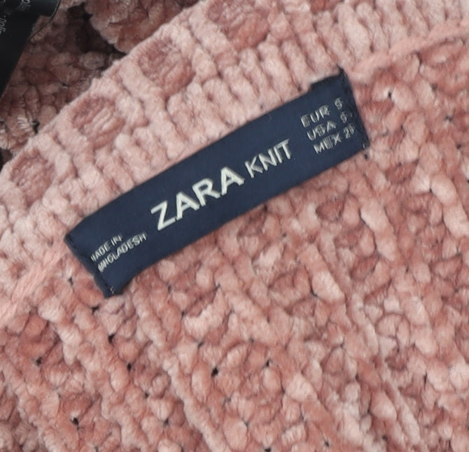Womens UK Size 8 Zara Pink Pullover Jumper
