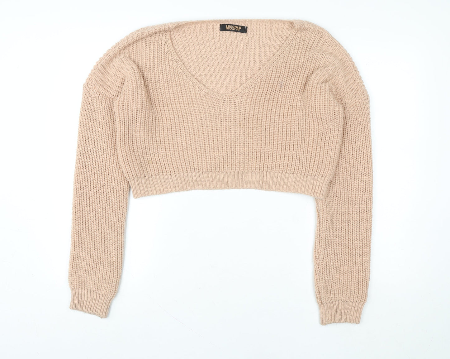 Womens UK Size 6 Misspap Beige Pullover Sweatshirt
