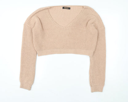 Womens UK Size 6 Misspap Beige Pullover Sweatshirt