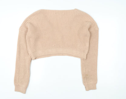Womens UK Size 6 Misspap Beige Pullover Sweatshirt