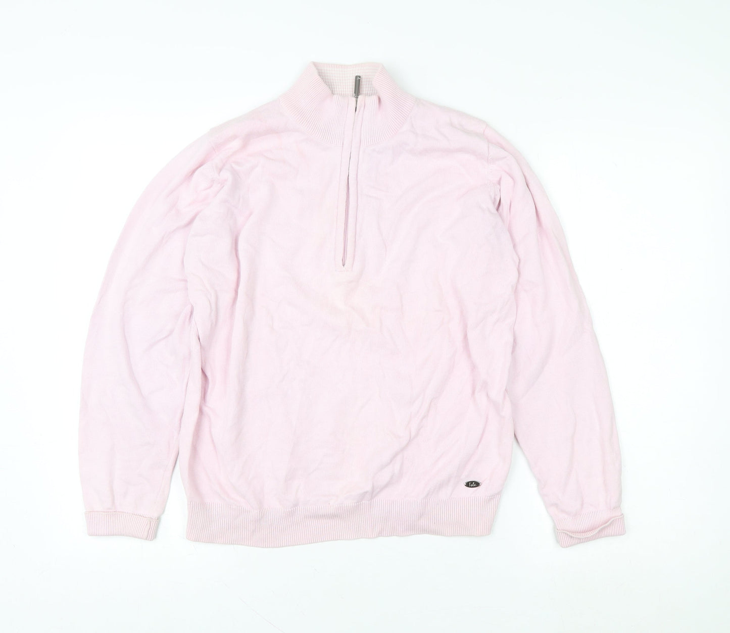Isle by EWM Girls Pink 100% Cotton 1/2 Zip High Neck Sweatshirt 14-15 Years