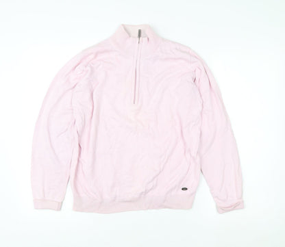 Isle by EWM Girls Pink 100% Cotton 1/2 Zip High Neck Sweatshirt 14-15 Years